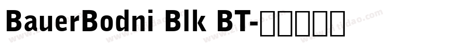BauerBodni Blk BT字体转换